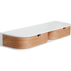 Floating Shelf with 2 Drawers Small Hanging Wall
