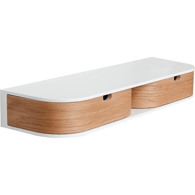 Floating Shelf with 2 Drawers Small Hanging Wall