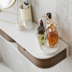 Floating Shelf with 2 Drawers Small Hanging Wall