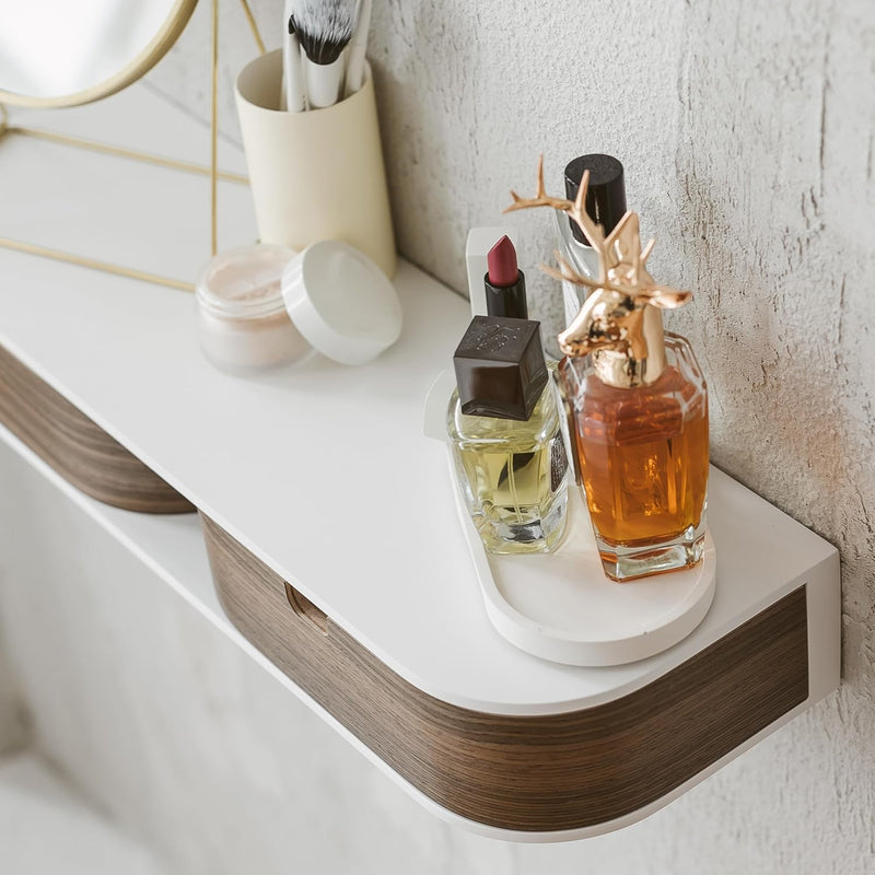 Floating Shelf with 2 Drawers Small Hanging Wall