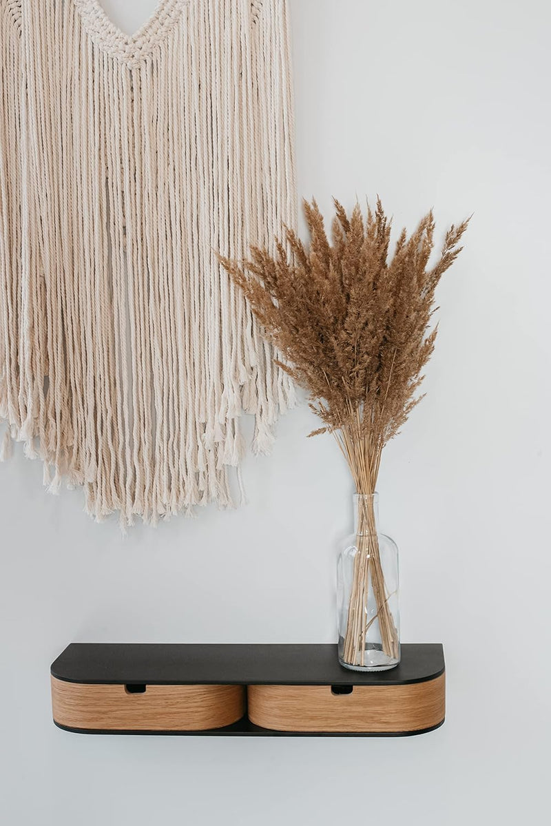 Floating Shelf with 2 Drawers Small Hanging Wall