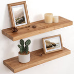Floating Shelves for Wall Decor Rustic Solid (Set of 2)