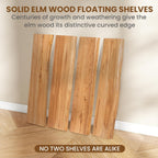 Floating Shelves for Wall Decor Rustic Solid (Set of 2)