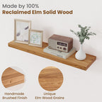 Floating Shelves for Wall Decor Rustic Solid (Set of 2)