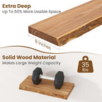 Floating Shelves for Wall Decor Rustic Solid (Set of 2)