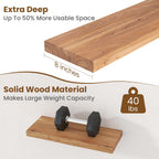 Floating Shelves for Wall Decor Rustic Solid (Set of 2)