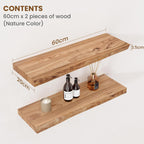 Floating Shelves for Wall Decor Rustic Solid (Set of 2)
