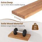 Floating Shelves for Wall Decor Rustic Solid (Set of 2)