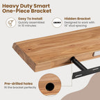 Floating Shelves for Wall Decor Rustic Solid (Set of 2)
