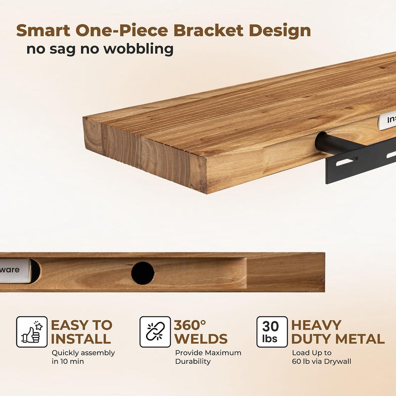 Floating Shelves for Wall Live Edge