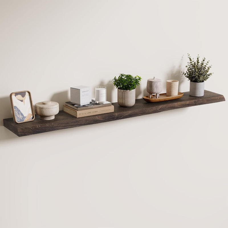 Floating Shelves for Wall Rustic Solid Elm