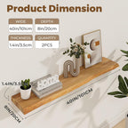 Floating Shelves for Wall Rustic Solid Elm