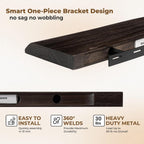 Floating Shelves for Wall Rustic Solid Elm
