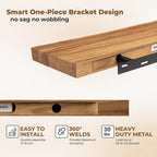 Floating Shelves for Wall Rustic Solid Elm