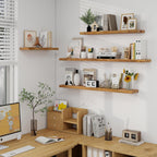 Floating Shelves for Wall Rustic Solid Elm
