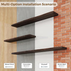Floating Shelves for Wall Rustic Solid Elm
