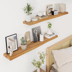 Floating Shelves for Wall Rustic Solid Elm