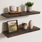 Floating Shelves for Wall Rustic Solid Elm