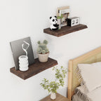 Floating Shelves for Wall Rustic Solid Elm