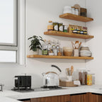 Floating Shelves for Wall Rustic Solid Elm