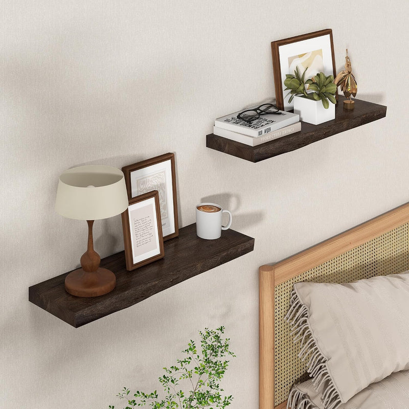 Floating Shelves for Wall Rustic Solid Elm