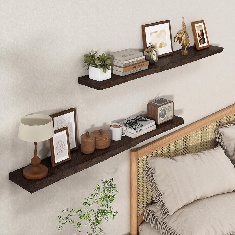 Floating Shelves for Wall Rustic Solid Elm