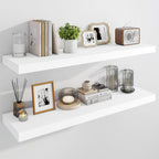 30" Floating Shelves for Wall Wooden with Invisible (Set of 2)