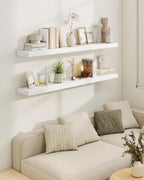 30" Floating Shelves for Wall Wooden with Invisible (Set of 2)