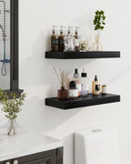 30" Floating Shelves for Wall Wooden with Invisible (Set of 2)