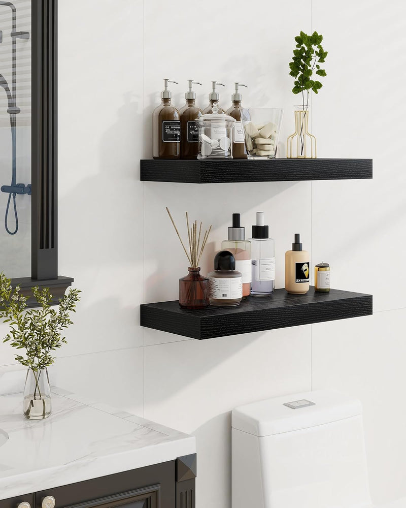 30" Floating Shelves for Wall Wooden with Invisible (Set of 2)