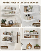30" Floating Shelves for Wall Wooden with Invisible (Set of 2)