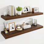 30" Floating Shelves for Wall Wooden with Invisible (Set of 2)