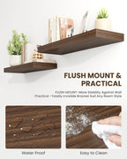 30" Floating Shelves for Wall Wooden with Invisible (Set of 2)