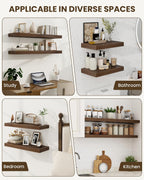 30" Floating Shelves for Wall Wooden with Invisible (Set of 2)