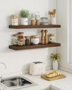 30" Floating Shelves for Wall Wooden with Invisible (Set of 2)