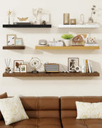 30" Floating Shelves for Wall Wooden with Invisible (Set of 2)
