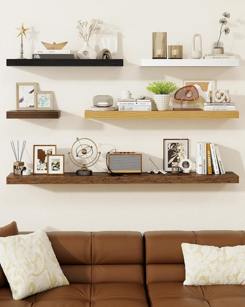 30" Floating Shelves for Wall Wooden with Invisible (Set of 2)