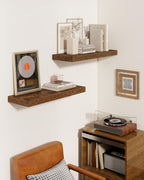30" Floating Shelves for Wall Wooden with Invisible (Set of 2)