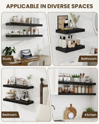 30" Floating Shelves for Wall Wooden with Invisible (Set of 2)