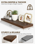 30" Floating Shelves for Wall Wooden with Invisible (Set of 2)