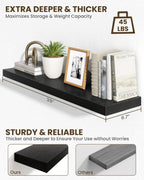 30" Floating Shelves for Wall Wooden with Invisible (Set of 2)