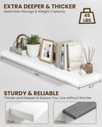30" Floating Shelves for Wall Wooden with Invisible (Set of 2)