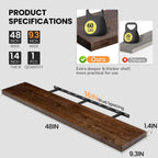 Floating Shelves for Wall Rustic Solid Live-Edge (Set of 2)