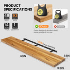Floating Shelves for Wall Rustic Solid Live-Edge (Set of 2)
