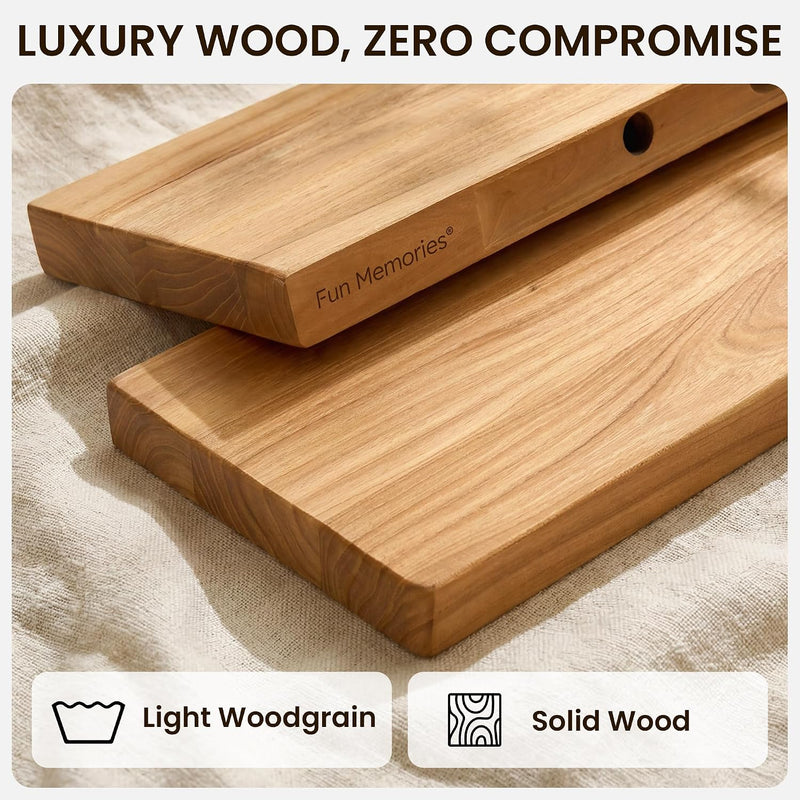 Floating Shelves for Wall Rustic Solid Live-Edge (Set of 2)