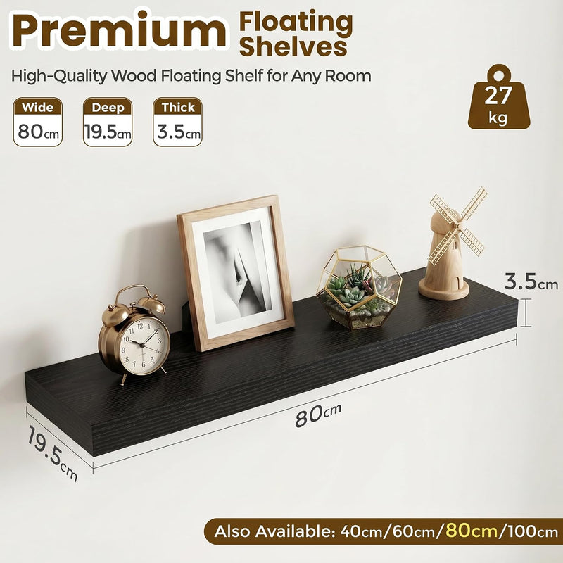 Floating Shelves Oak for Wall with Hidden