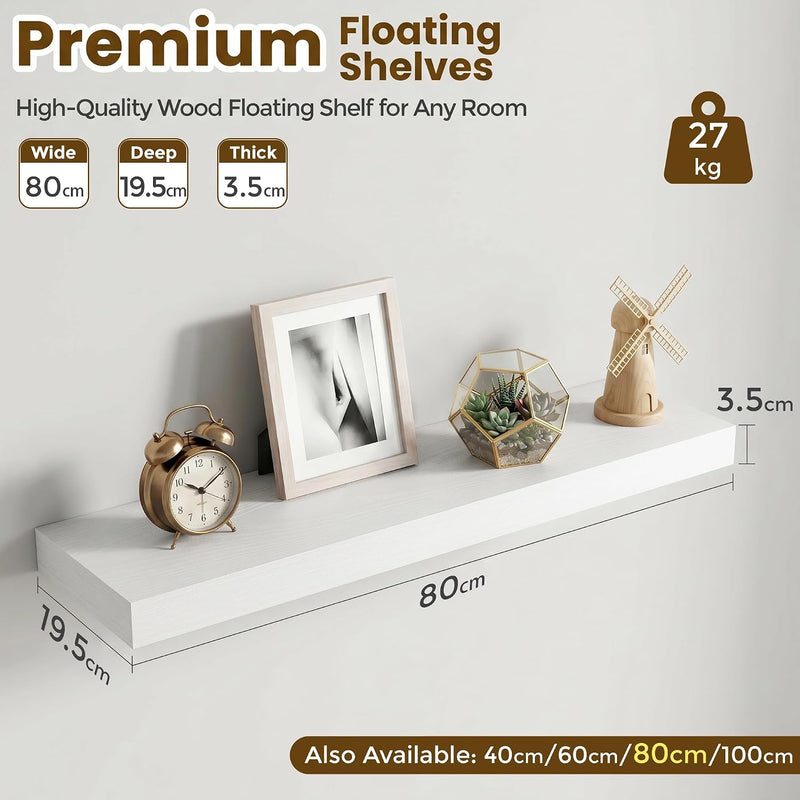 Floating Shelves Oak for Wall with Hidden