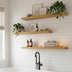 Floating Shelves Oak for Wall with Hidden