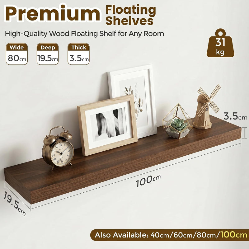 Floating Shelves Oak for Wall with Hidden