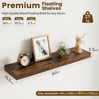 Floating Shelves Oak for Wall with Hidden